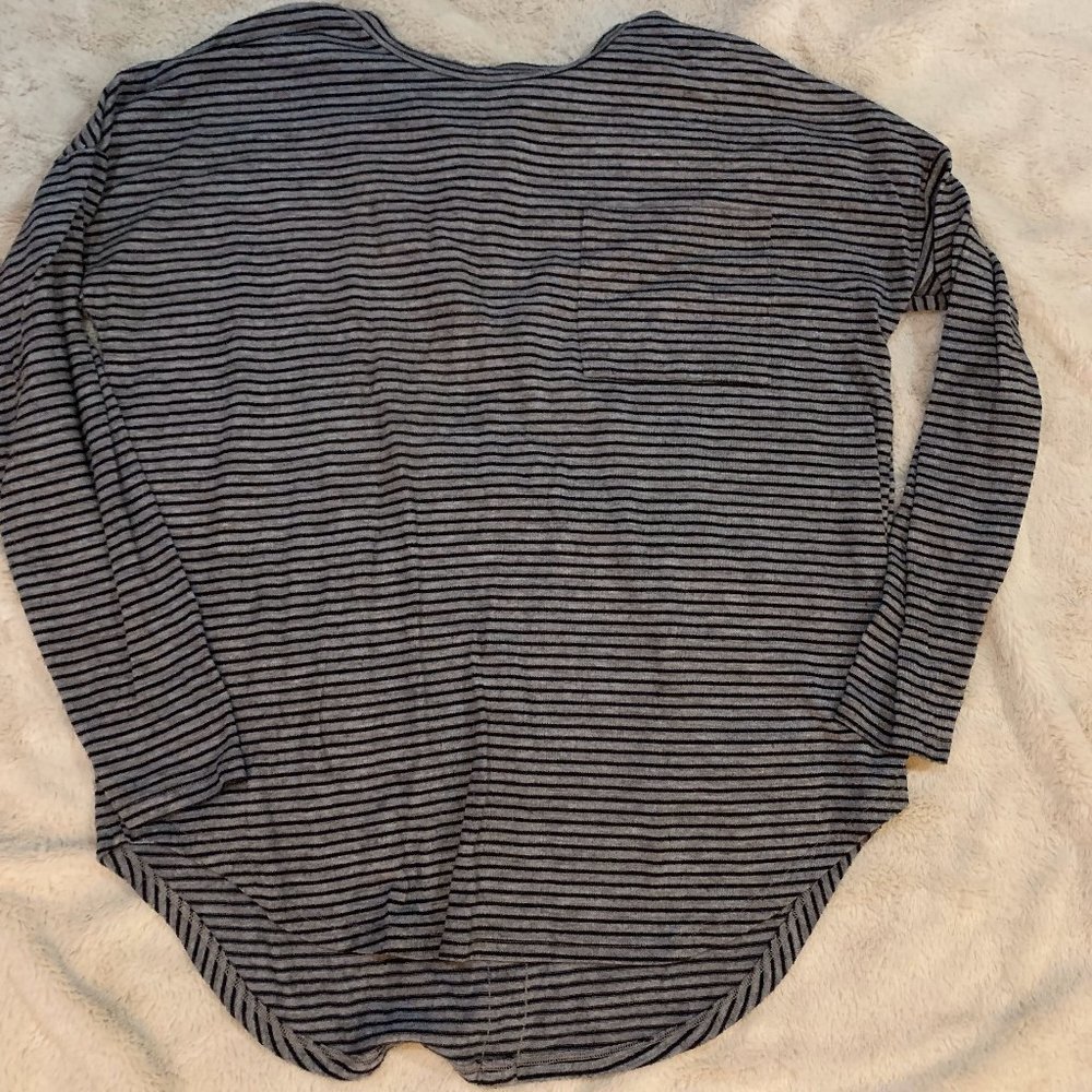 Old Navy Black and Gray pinstripe Shirt